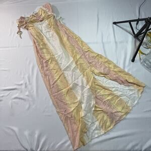 NWT L*Space Solana Cover-Up Dress XL Ravello Stripe Halter Midi Wrap Cut-Out